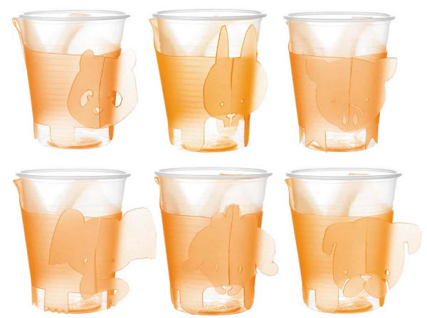 Animals Set 6 Reggibicchieri Arancio