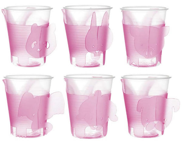 Animals Set 6 Reggibicchieri Rosa