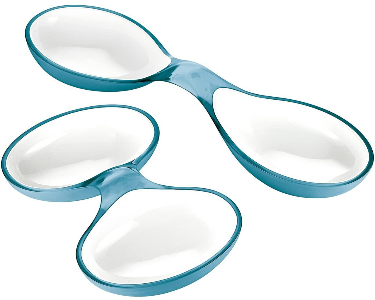 Antipastiera Bicolore Azzurro Mediterraneo