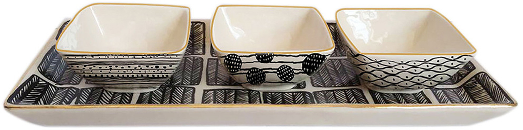 Antipastiera Con 3 Coppette Etnochic