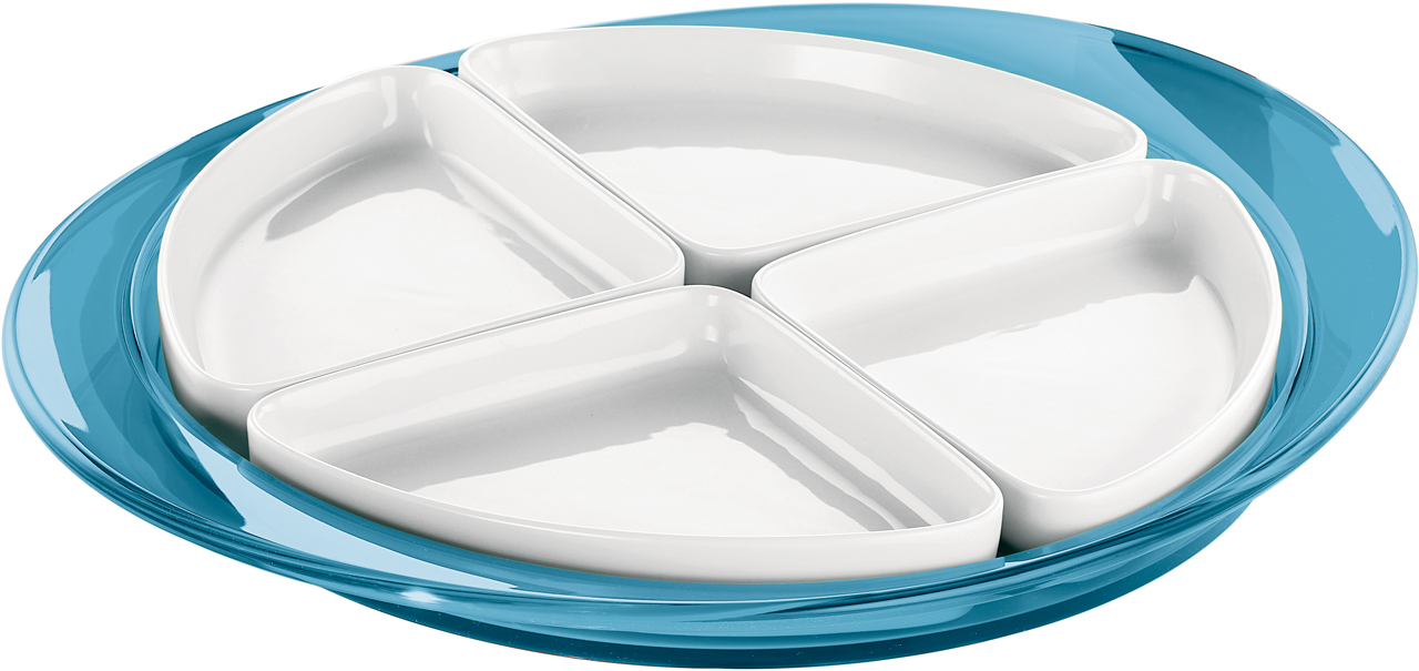 Antipastiera Feeling azzurro mare