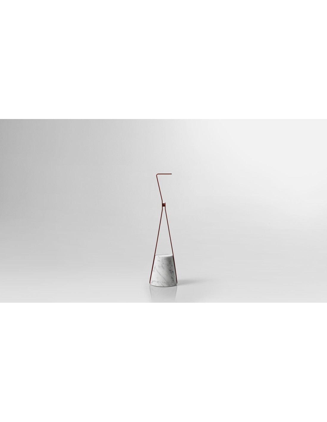 Antonio Lupi - Halo Ferma Porta base in marmo Carrara satinato Bianco opaco [struttura in ottone] HALOFP