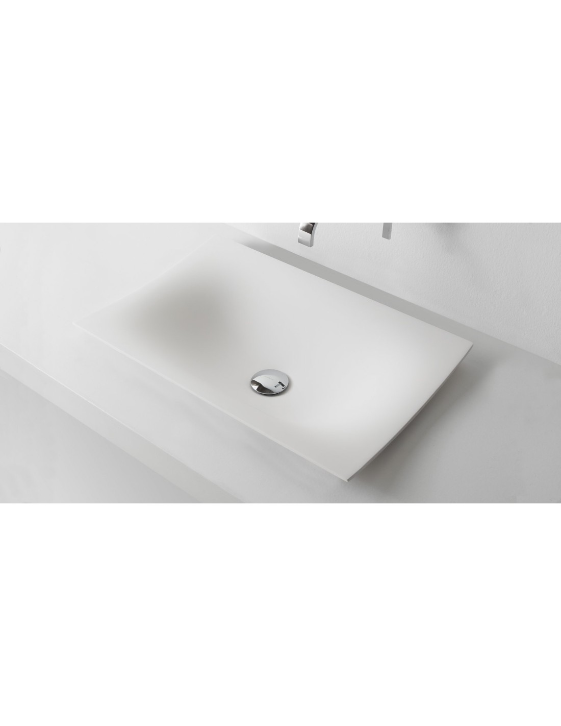 Antonio Lupi - Lavabo rettangolare Foglio in Cristalmood/Flumood - FOGLIOMOOD63