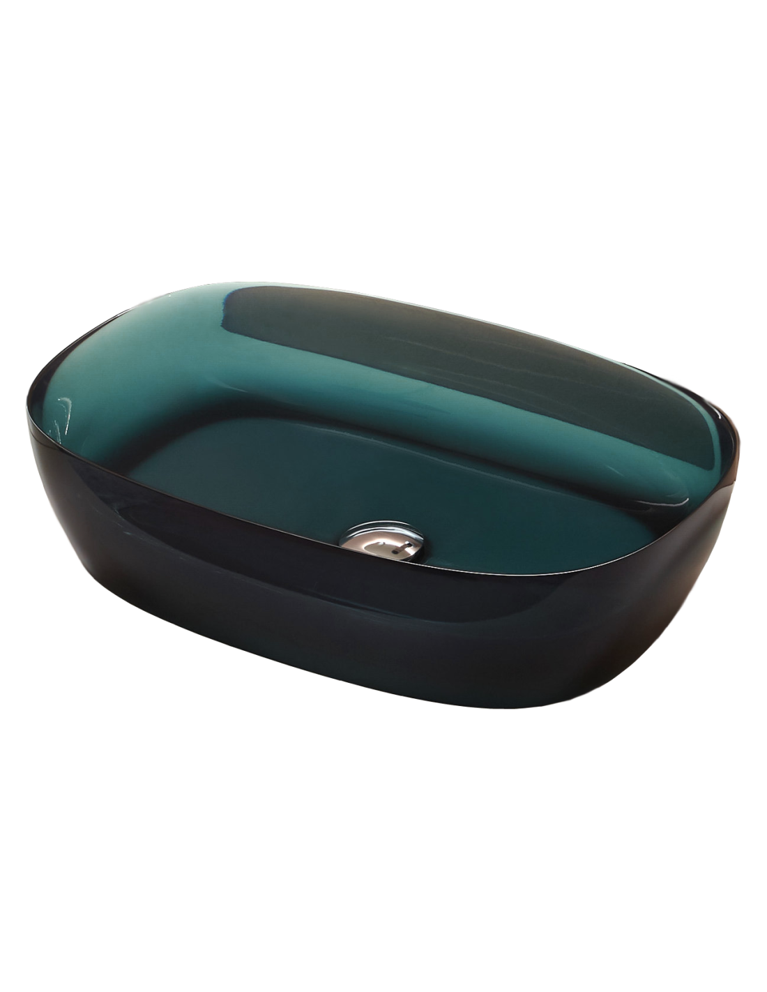 Antonio Lupi - Lavabo rettangolare SENSO in Cristalmood CERULEO 60x40x15 - SENSOC