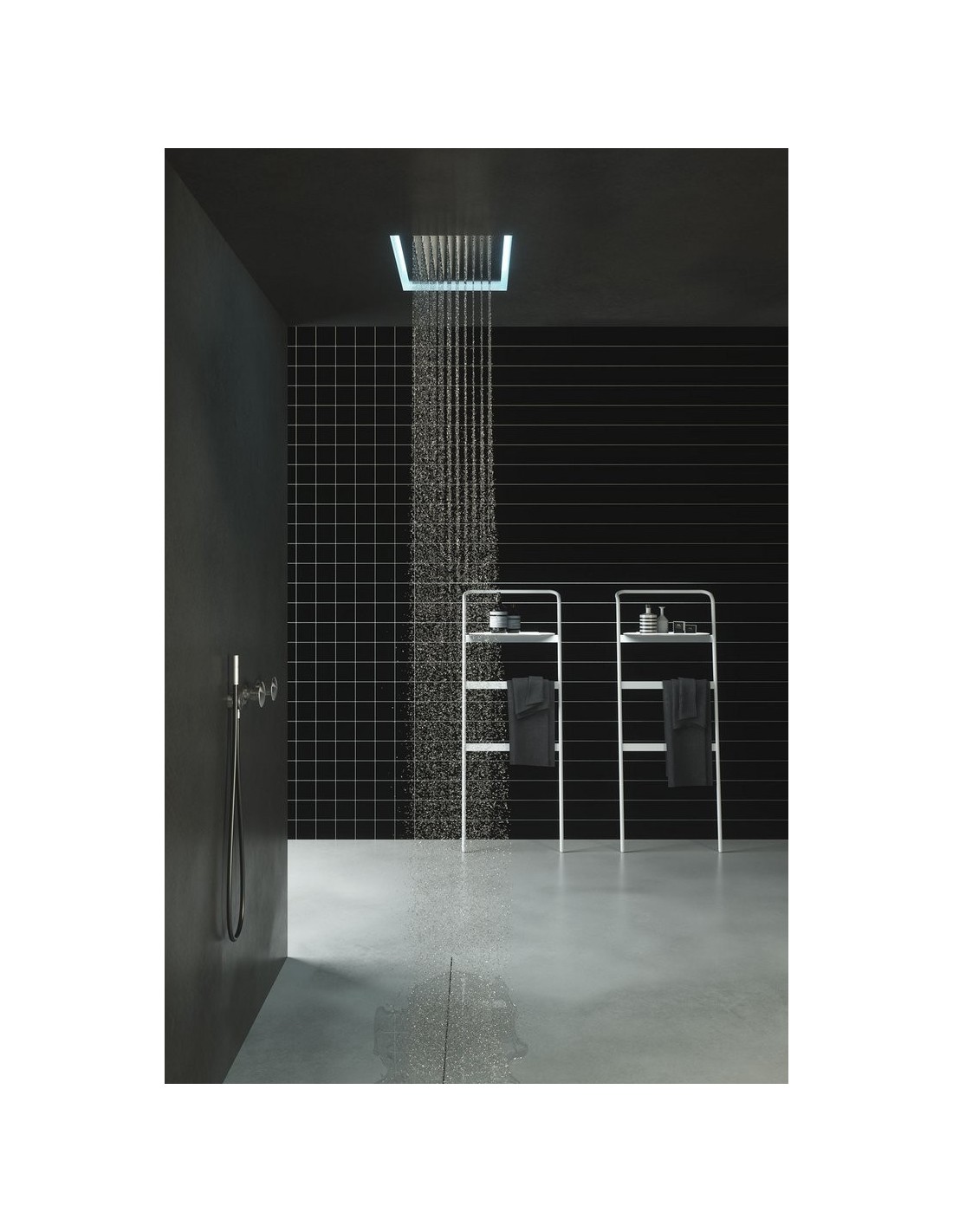 Antonio Lupi - Soffione ad incasso a soffitto in acciaio con possibilità LED - METEO2