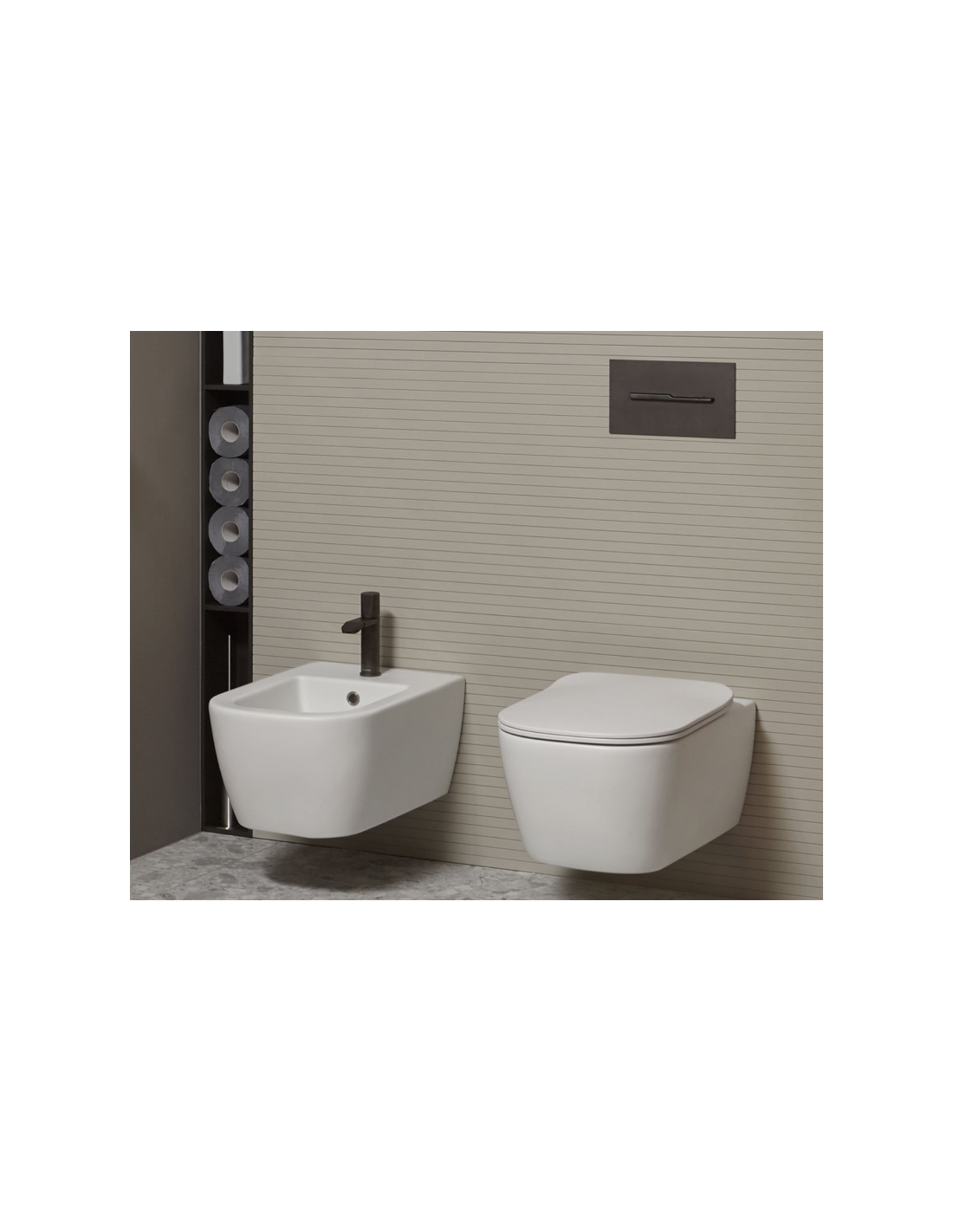 Antonio Lupi - Wc + Bidet + coprivaso soft serie Komodo smaltato lucido