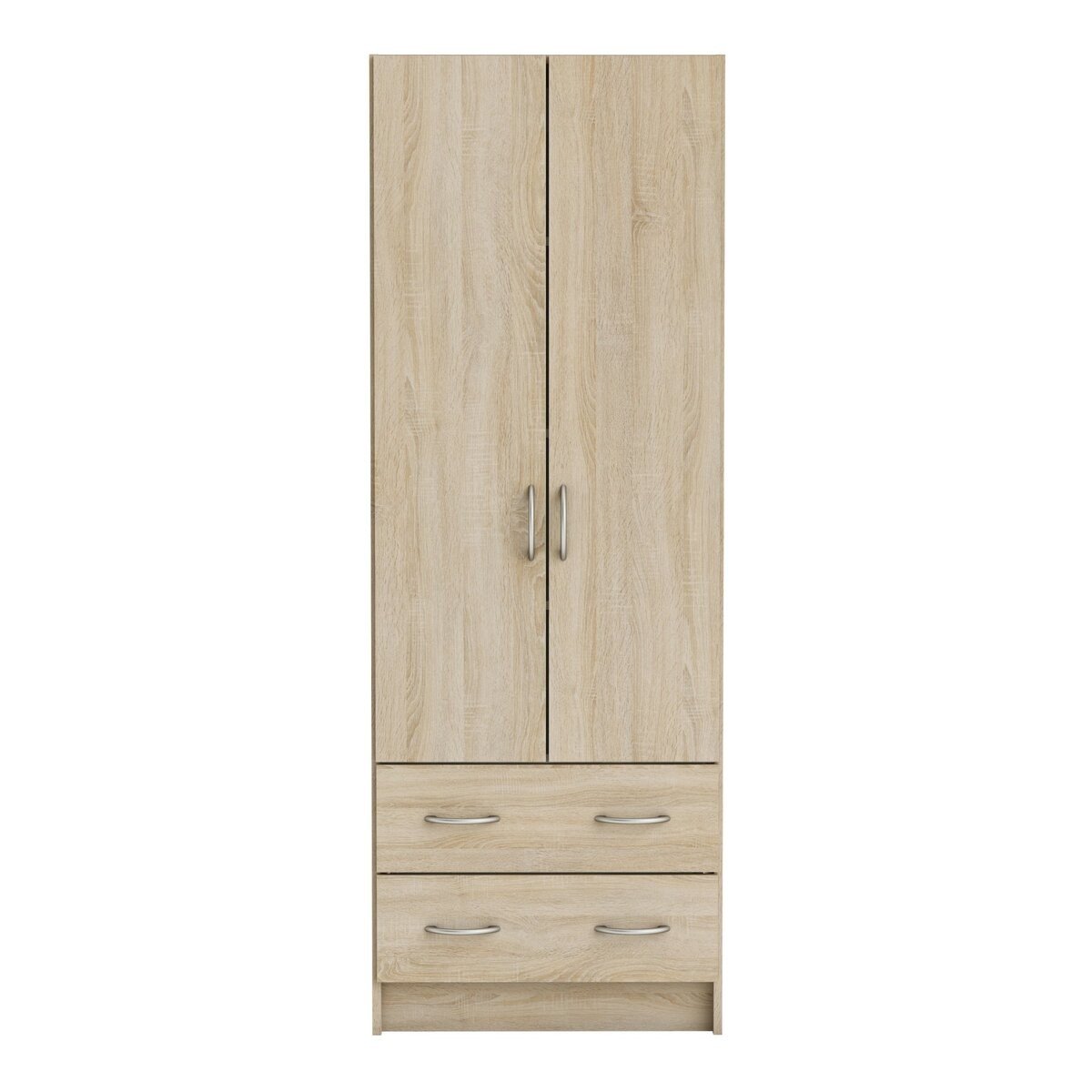Armadio 2 ante 2 cassetti, decoro legno - L60,9 cm - Dual