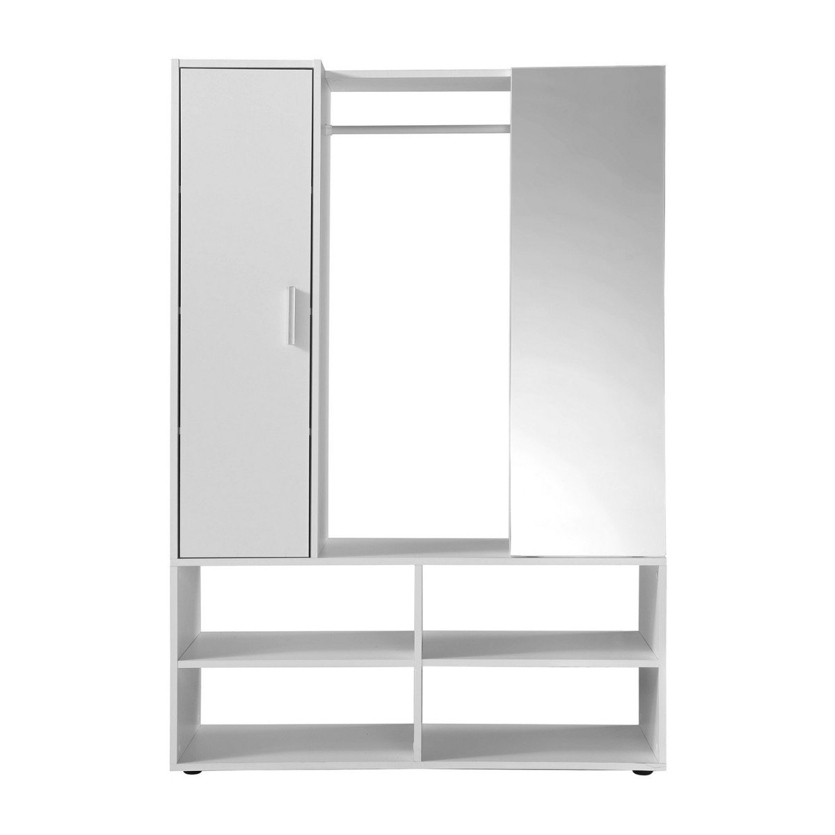 Armadio d'ingresso 1 porta 1 specchio Auma - L105 x H151,3 cm