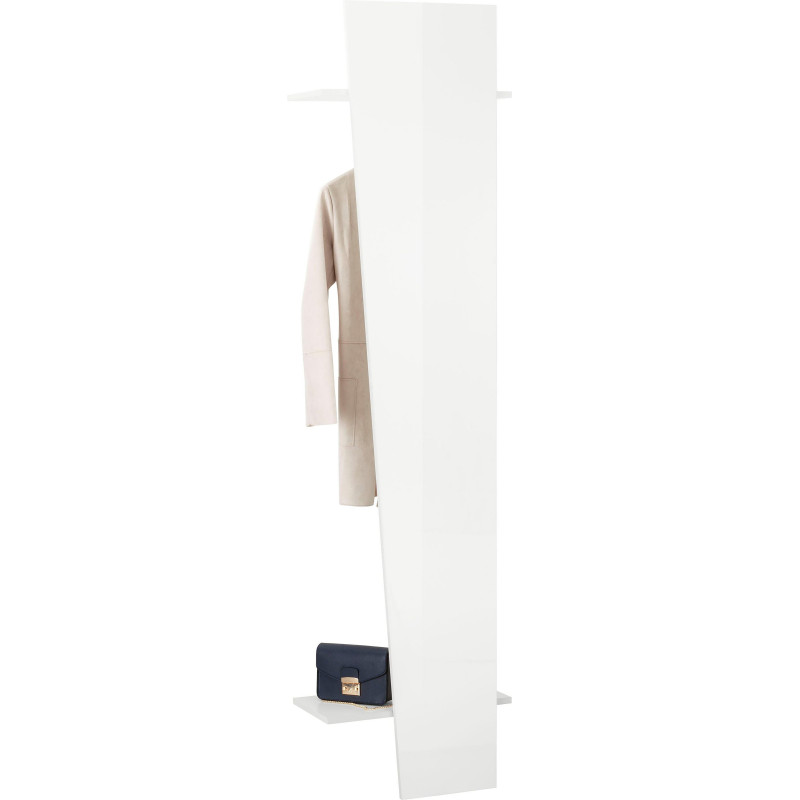 Armadio in legno Pannello Appendiabiti Bianco Lucido per Ingresso e Camera