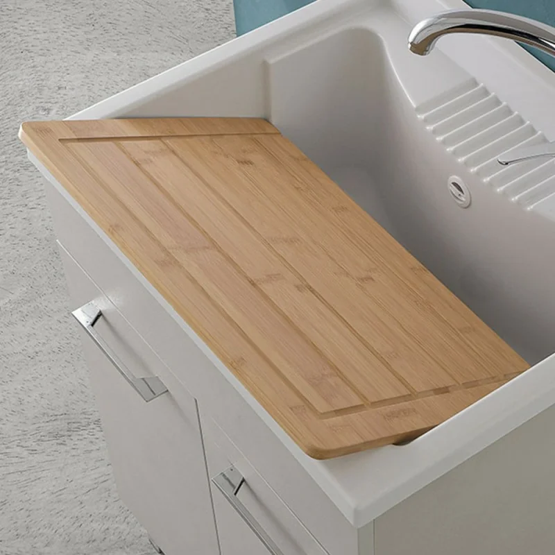 Asse di lavaggio per lavatoio in resina da 60 cm in legno di bambù