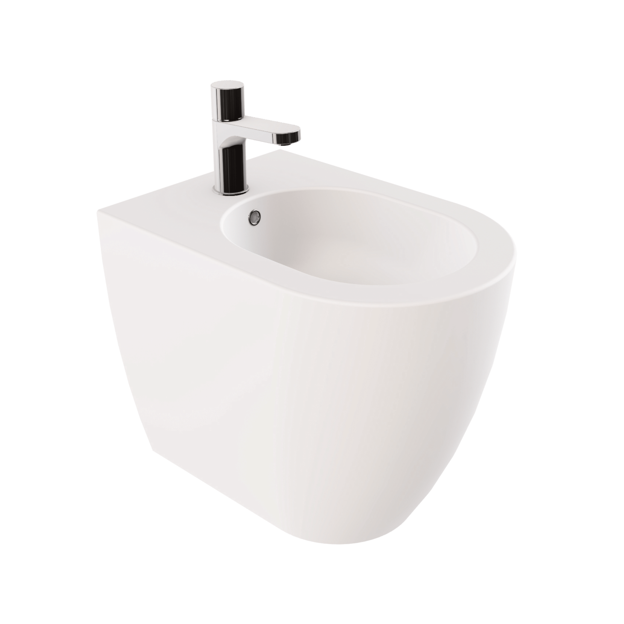 Bidet a Terra Azzurra Ceramica "Comoda" Bianco Lucido