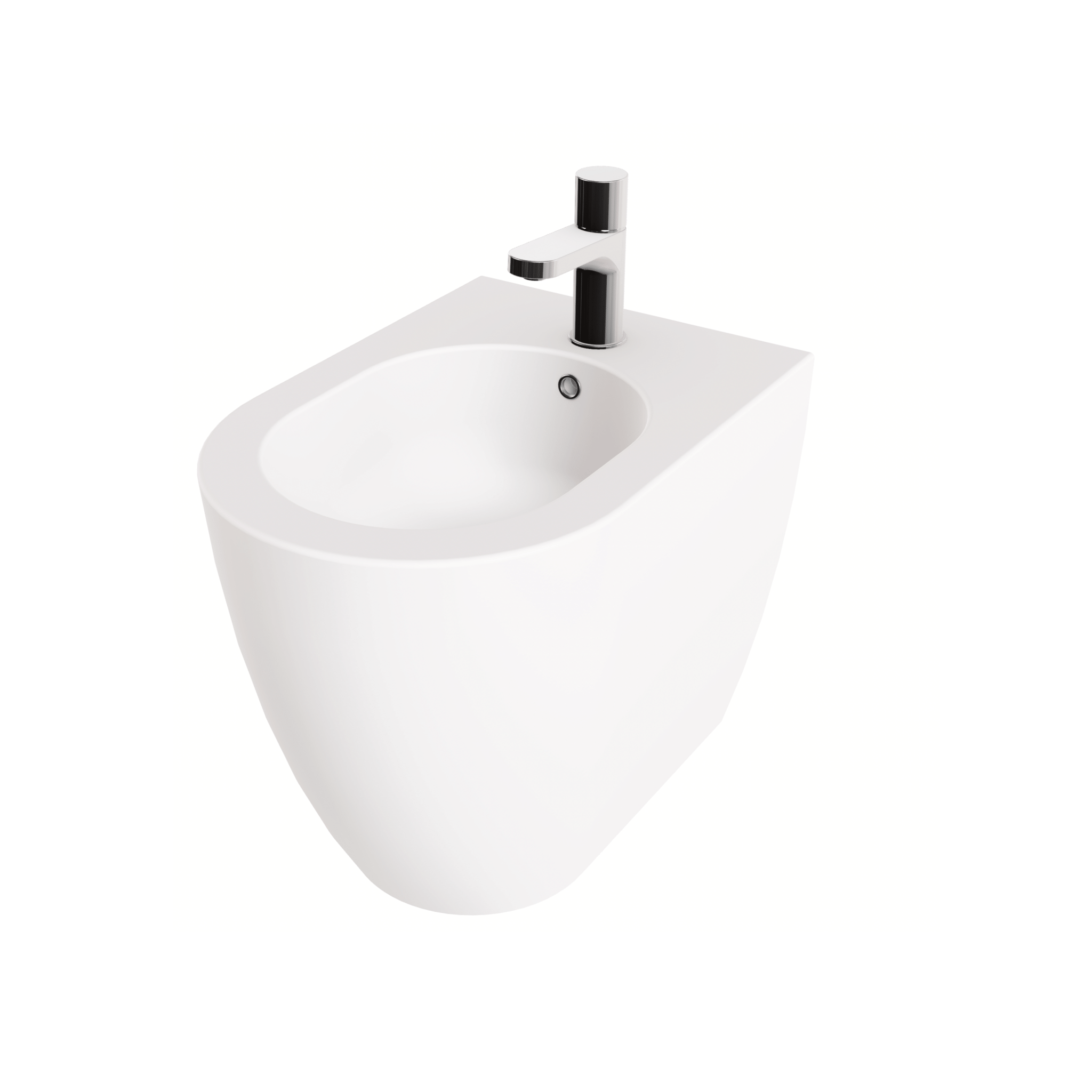 Bidet a Terra Azzurra Ceramica "Comoda" Bianco Opaco