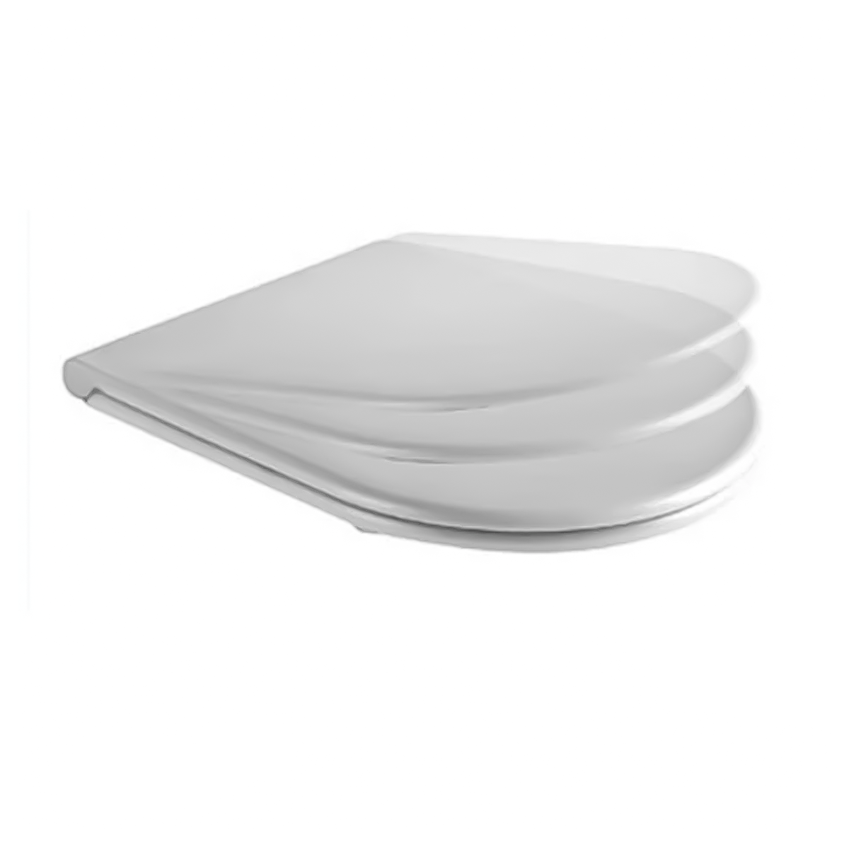 Copriwater Soft-Close Azzurra Ceramica "Comoda" Bianco Lucido