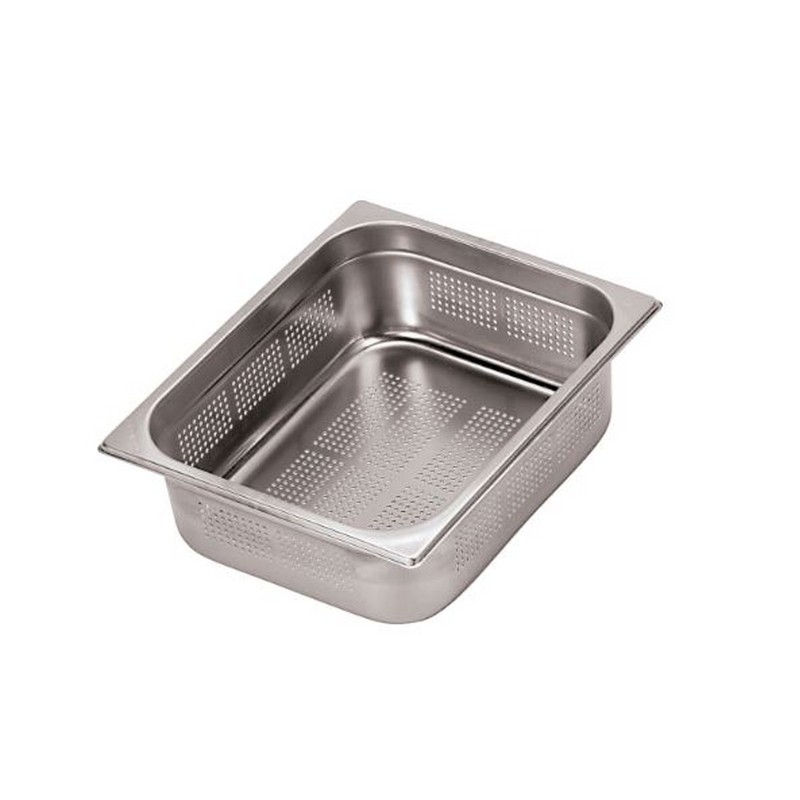 BACINELLA GN 1/1 FORATA CM. 53X32.5X15 GASTRONORM INOX PADERNO