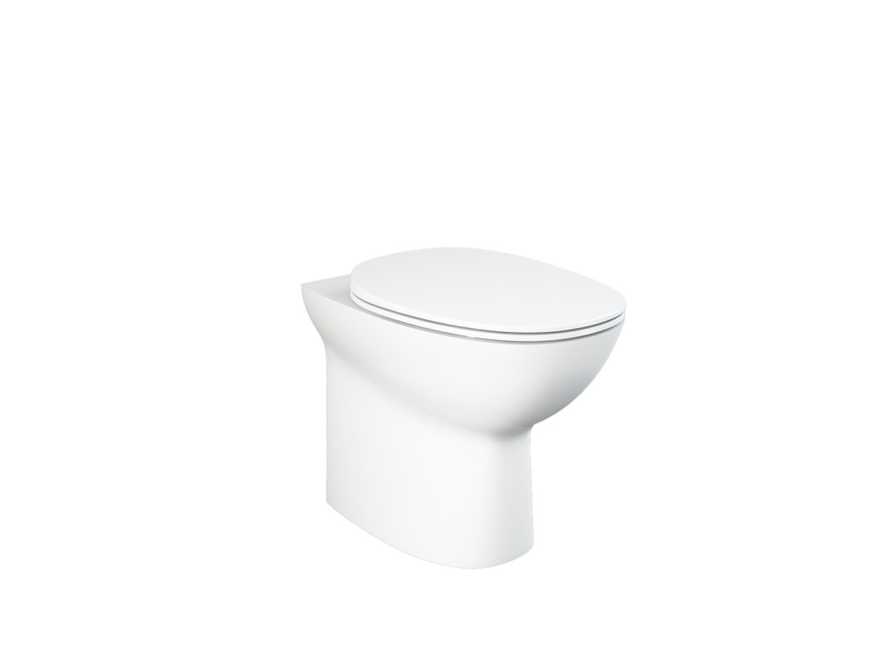 Wc a Terra Berna Rimless Filomuro Scarico a Parete/Pavimento Bianco Lucido-19074