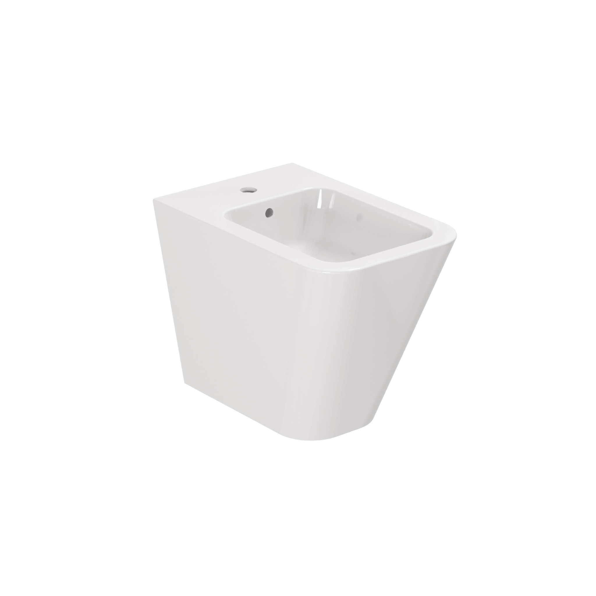 Bidet a Terra Azzurra Ceramica "Build" Bianco Lucido