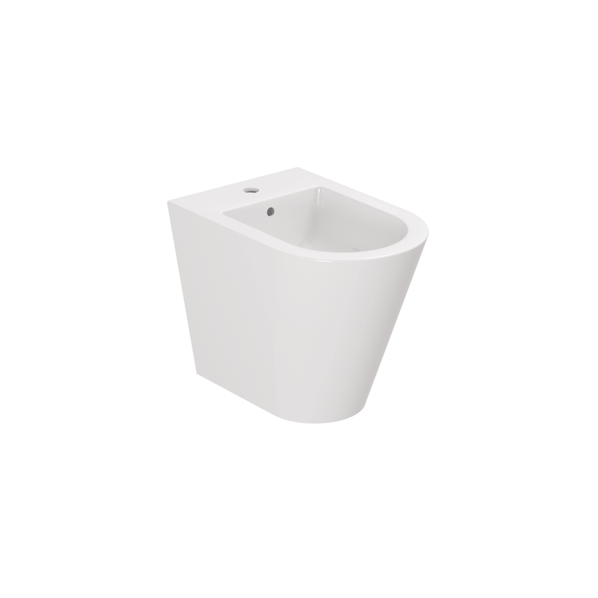 Bidet a Terra Azzurra Ceramica "Forma" Bianco Lucido