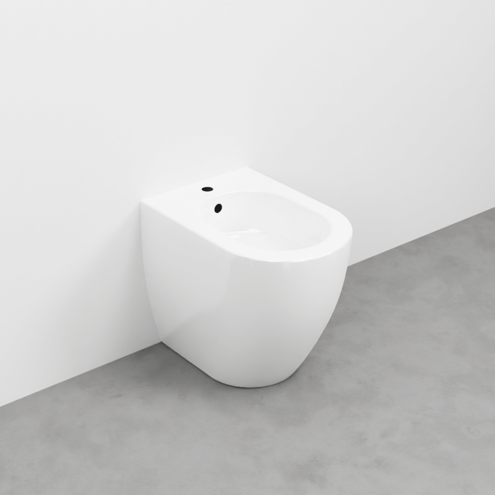 Bidet a Terra Ceramica Cielo "Mini-Smile 48" Bianco Lucido