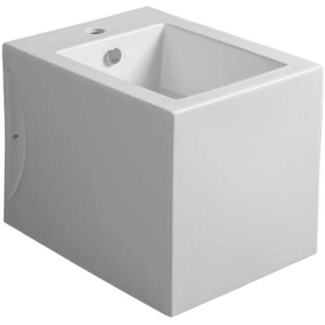 Bidet a terra squadrato in ceramica bianca - Frozen, Simas