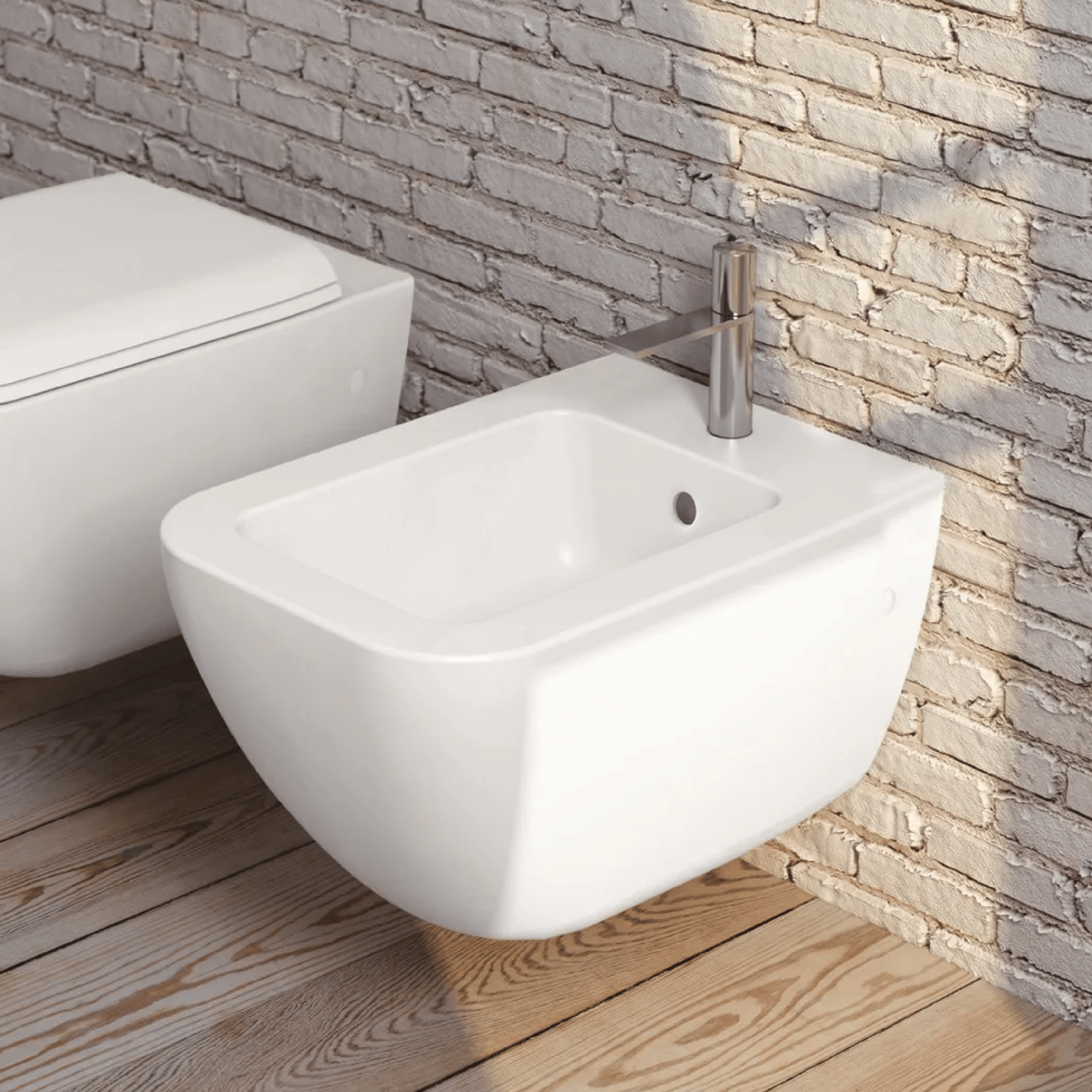 Bidet Sospeso Ceramica Cielo "Shui Comfort" Bianco Lucido