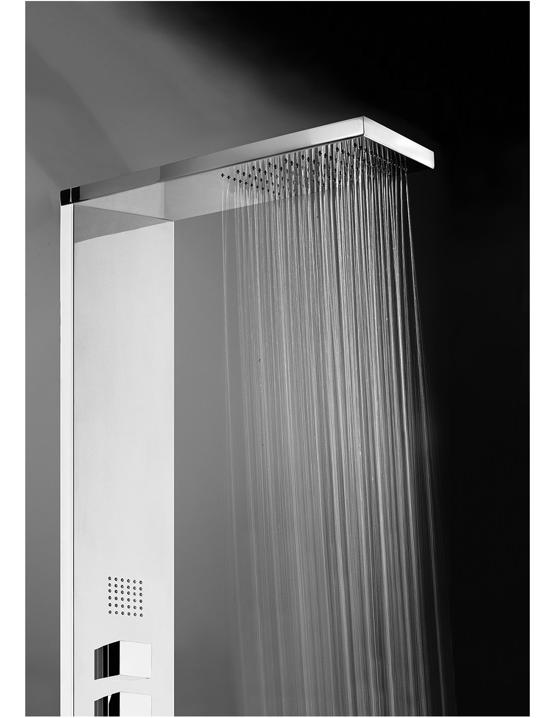 Bossini - Pannello doccia MANHATTAN PANEL FLAT TERMO 2 in acciaio inox a 2 funzioni - L00930