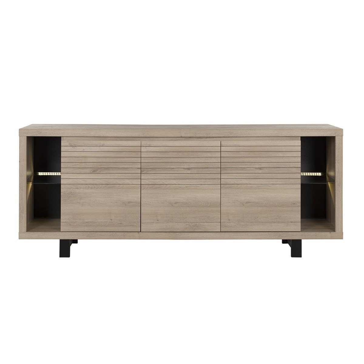 Buffet basso 3 ante in rovere L220cm - Fabbricazione francese
