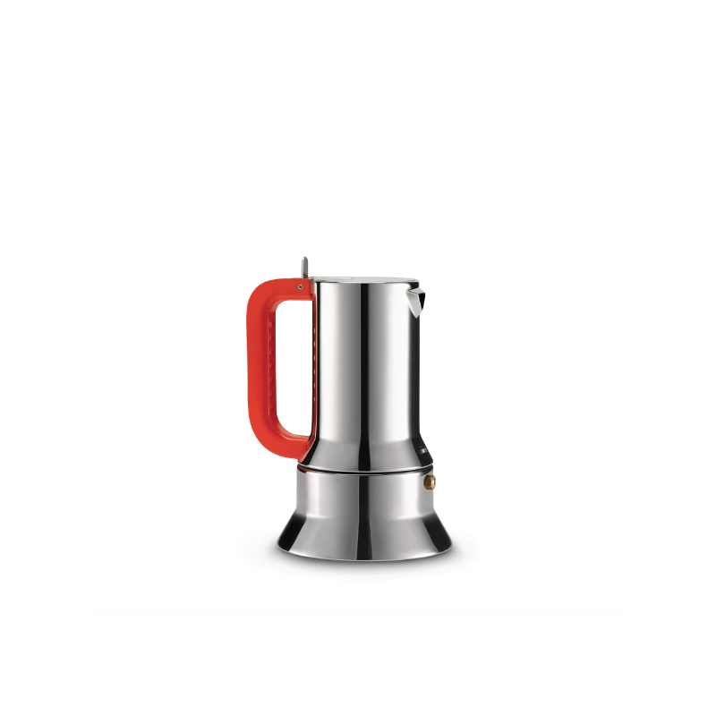 Caffettiera Alessi espresso in acciaio 9090 manico forato