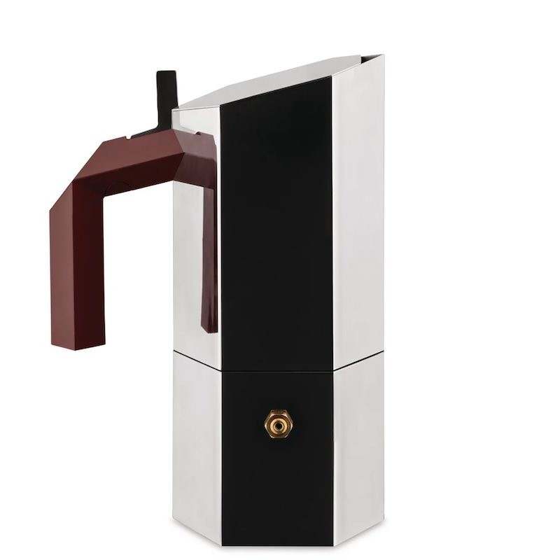 Caffettiera Alessi espresso in acciaio Menhir