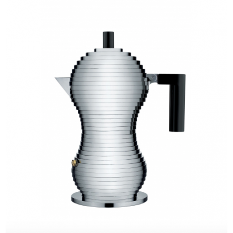 Caffettiera espresso Pulcina Alessi 3 tazze nera