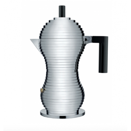 Caffettiera espresso Pulcina Alessi 6 tazze nera