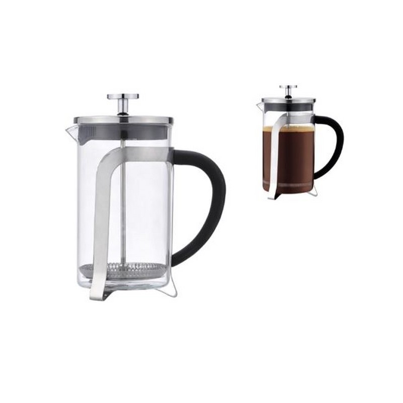CAFFETTIERA/TEIERA IN VETRO BOROSILICATO E PRESSOFILTRO IN ACCIAIO 350 ML ILSA