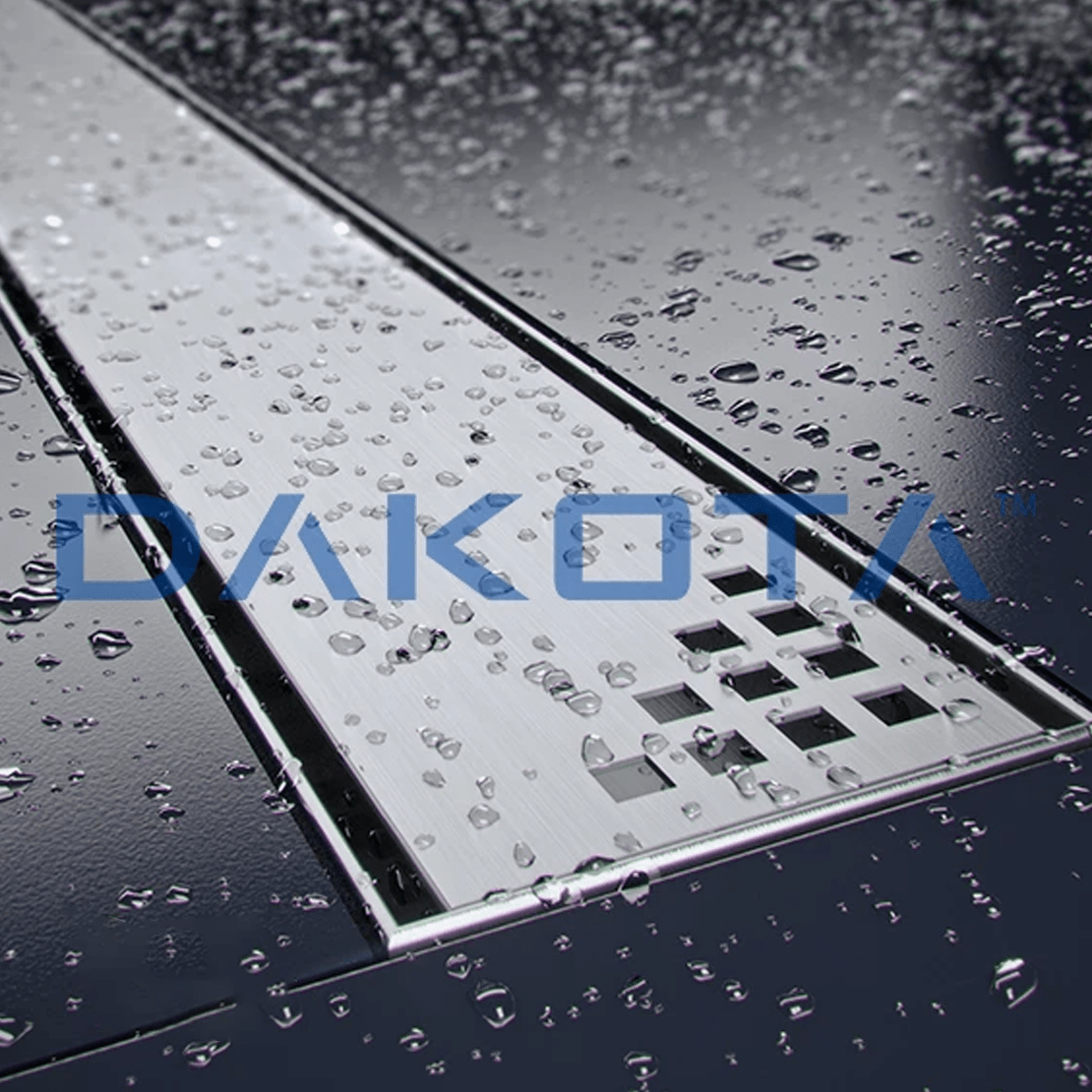 Canalina Di Scarico a Pavimento 90 Cm Con Griglia Raccogli Acqua Dakota "Dakua+" Acciaio Inox