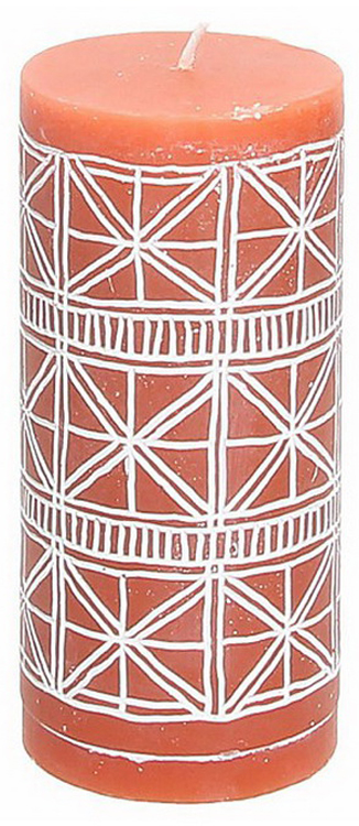 Candela Arancio Cilindrica Pilar