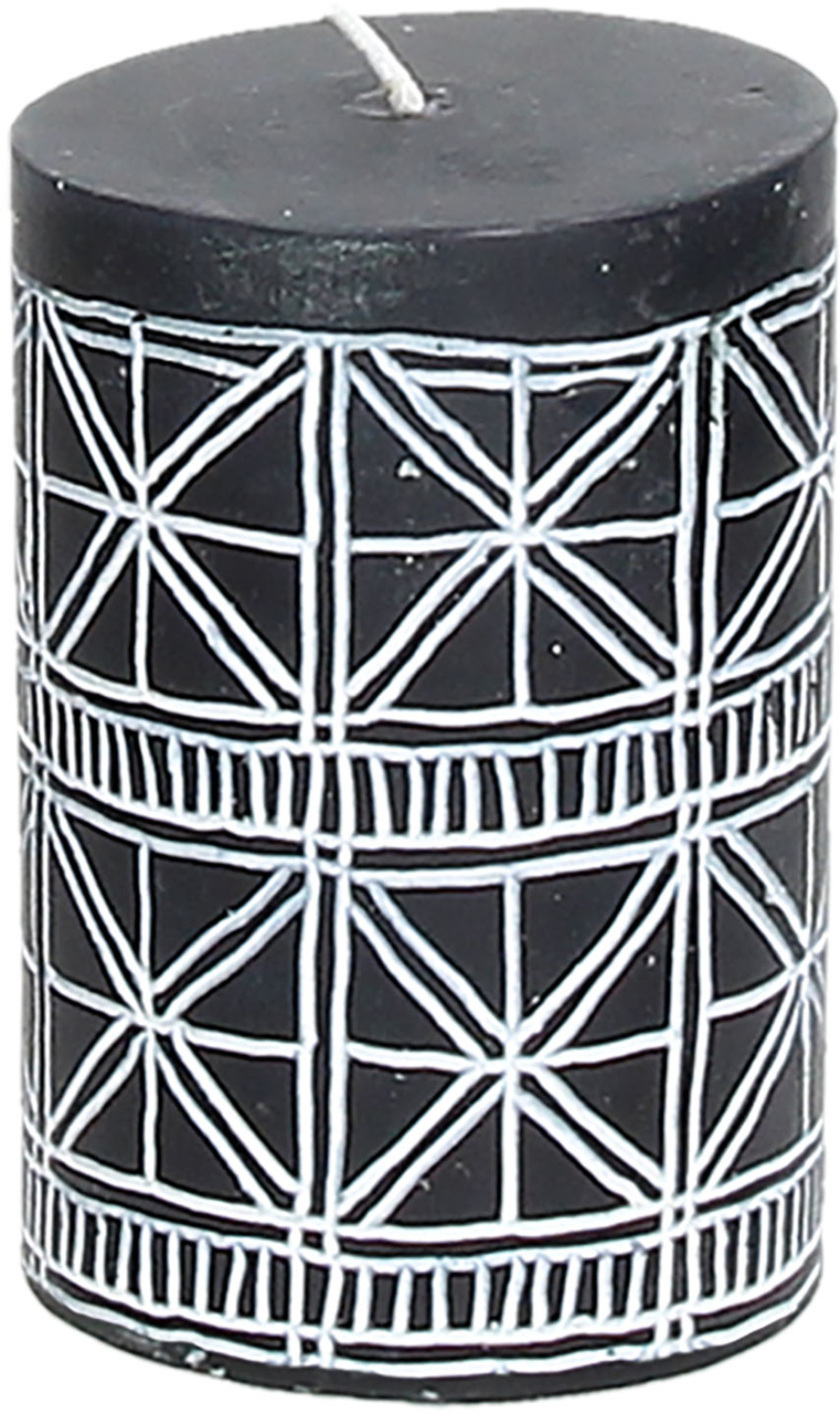 Candela Cilindrica Nera Cm 10.5