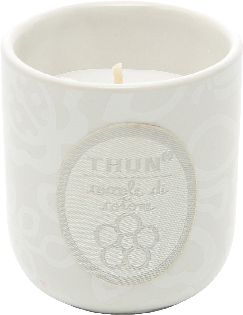 Candela in vasetto mini Coccole di cotone