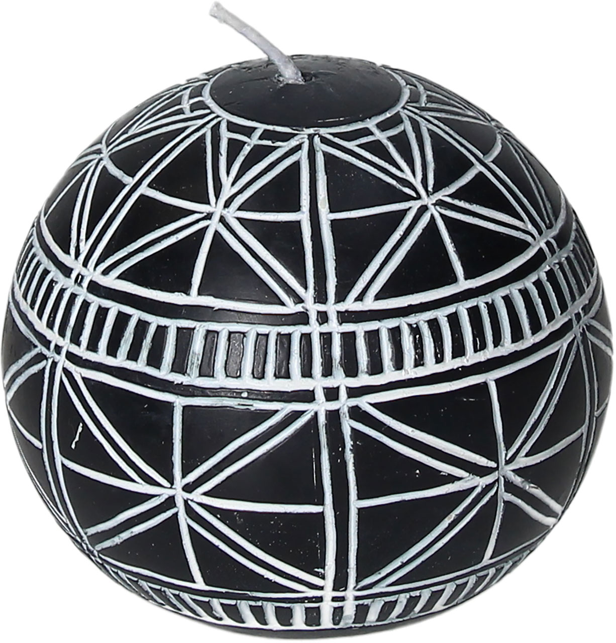 Candela Sferica Pilar 9 cm Nera