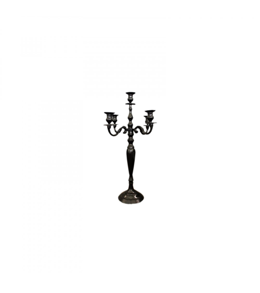 Candelabro Nero a 5 Fuochi