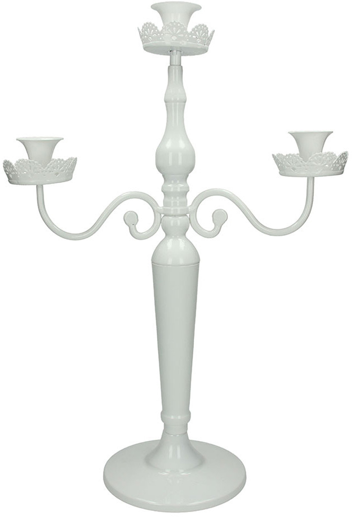 Candeliere a 3 Fiamme Bianco