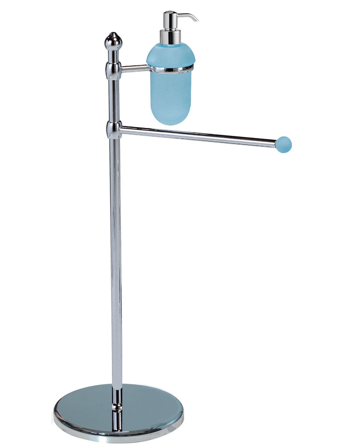 Caos Arredo Bagno Italiano - Piantana Intesa Dispenser in vetro p. salviette [sfera metallo] - P0171