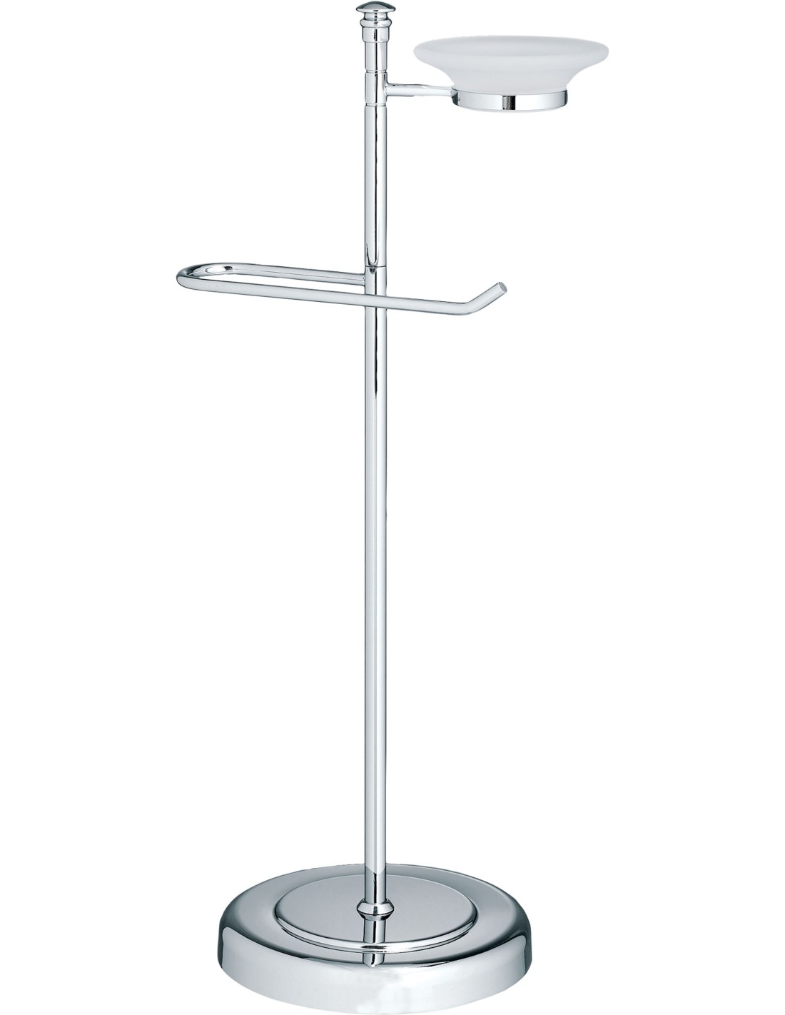 Caos Arredo Bagno Italiano - Piantana JOLLY porta sapone in ceramica + porta salviette - 8410