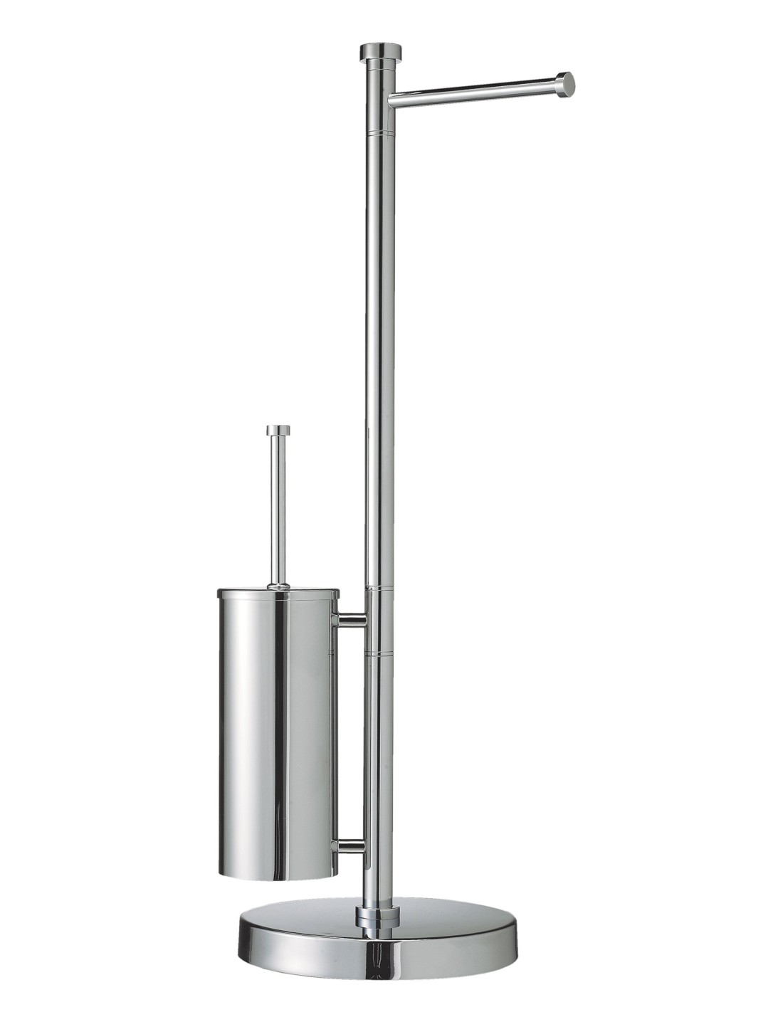 Caos Arredo Bagno Italiano - Piantana WC con scopino ottone cromato Stilo - P306