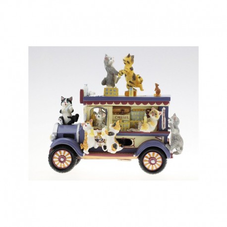 Carillon vagone cremeria con gatti Il mondo dei carillon