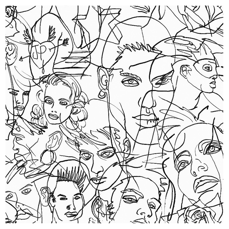 Carta da parati Croquis  Jean Paul Gaultier