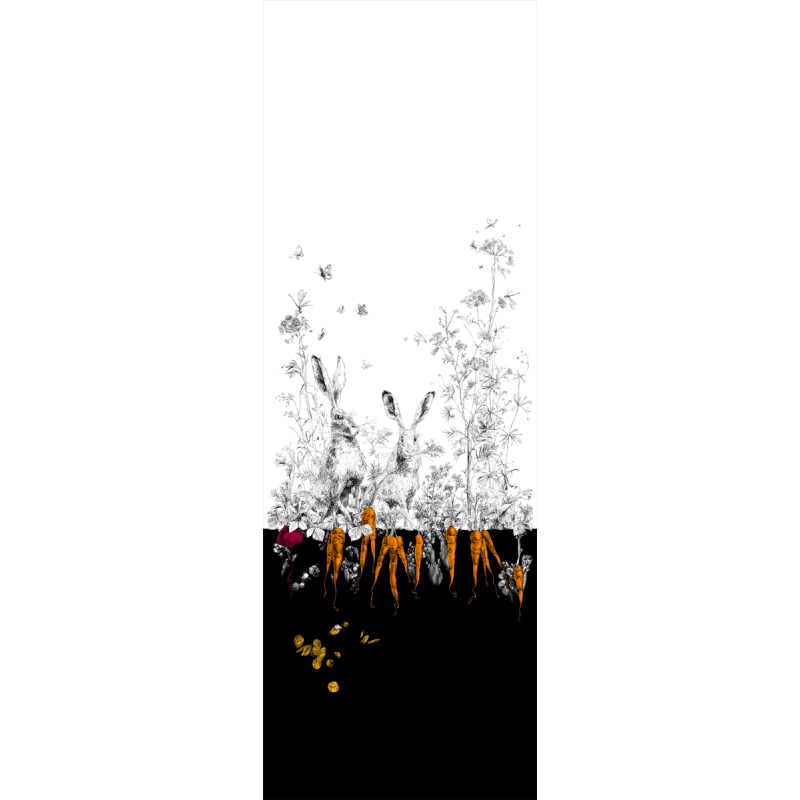 Carta da parati panoramica Lièvres Gauche  Edmond Petit