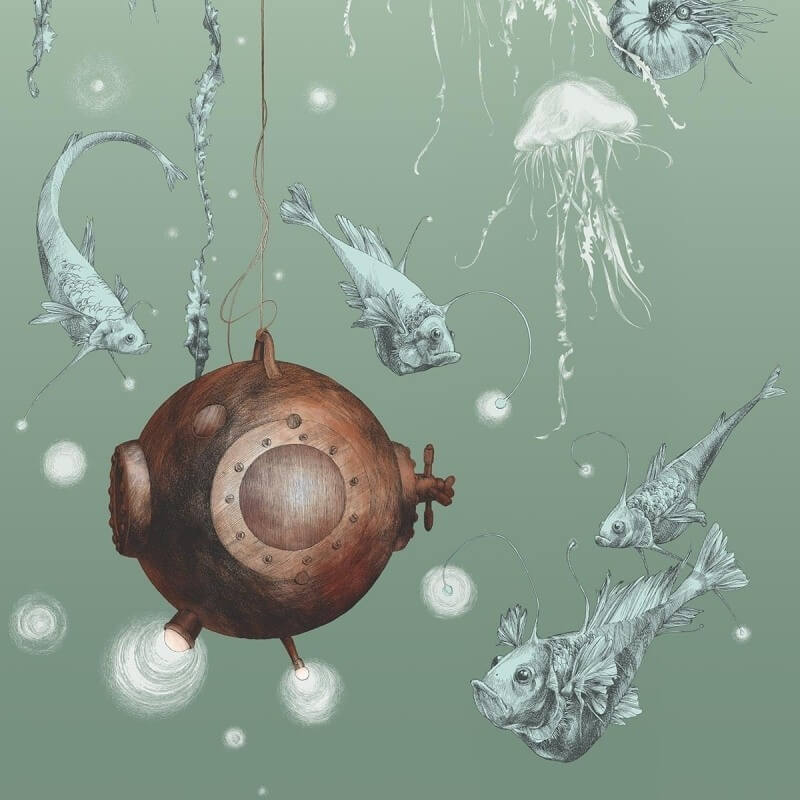 Carta da parati panoramica Nautilus Gauche  Edmond Petit