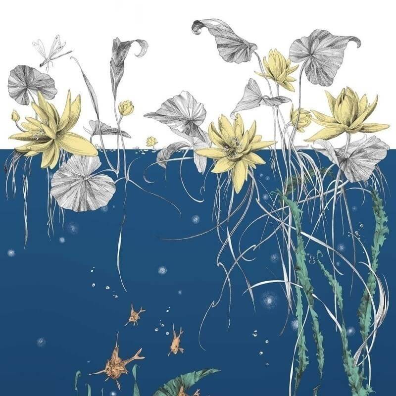 Carta da parati panoramica Nénuphars Droit  Edmond Petit