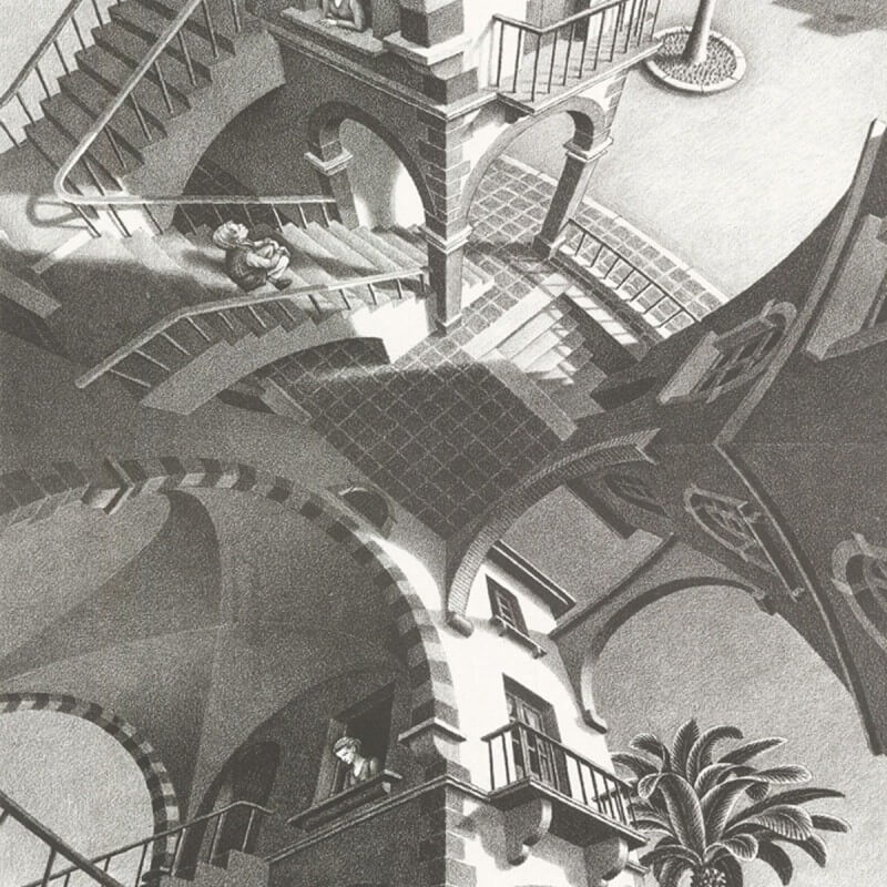Carta da parati panoramica Up and Down M.C. Escher