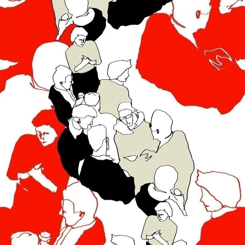 Carta da parati Ystävät  Marimekko