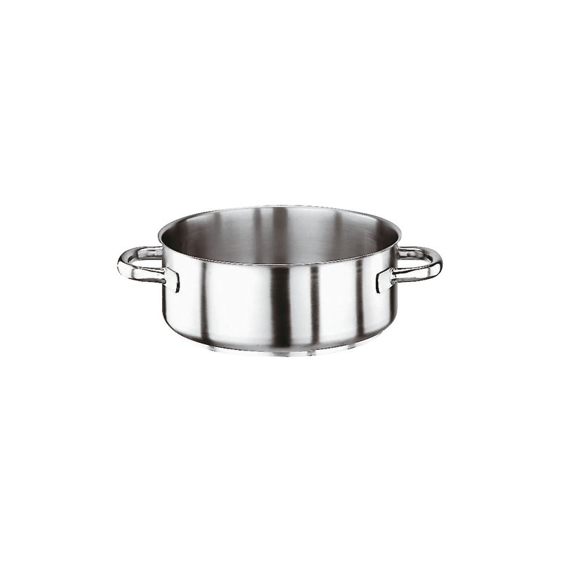 CASSERUOLA BASSA 2 MANIGLIE CM 28 SERIE 1000 INOX PADERNO