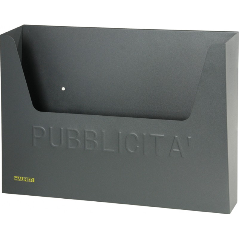 CASSETTA PUBBLICITA' MAURER ANTRACITE 34X8X26H CM
